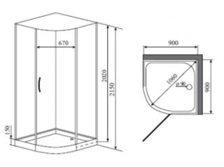 Душевая кабина Timo Premium Armo H-506 90x90см